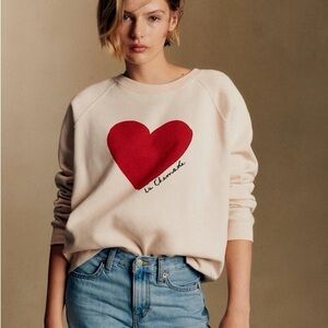 Sezane La Chamade Heart Sweatshirt